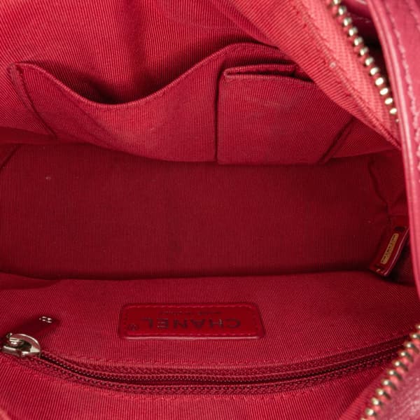 Pre-owned Chanel Small Chevron Aged Calfskin Gabrielle Crossbody Pink