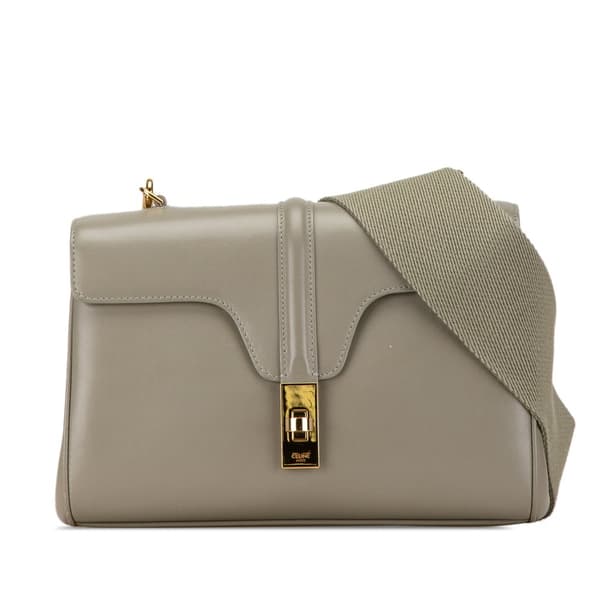Pre-owned Celine Teen Smooth Calfskin Soft 16 Crossbody Green