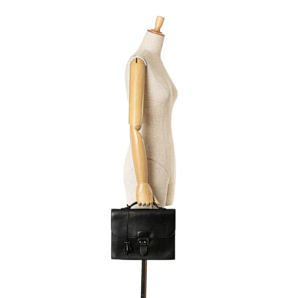 Pre-owned Hermès Swift Sac A Depeches 27 Black