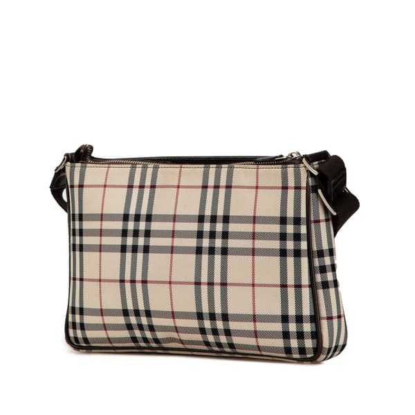 Pre-owned Burberry House Check Canvas Crossbody Brown