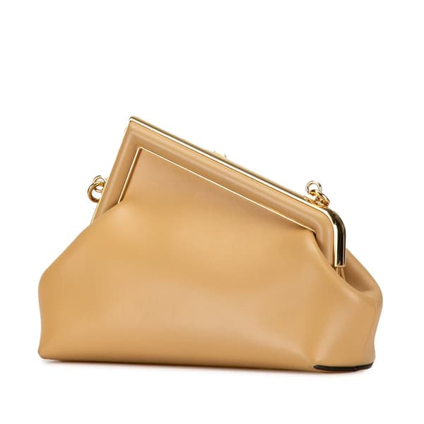 Pre-owned Fendi Small Nappa Fendi First Crossbody Brown