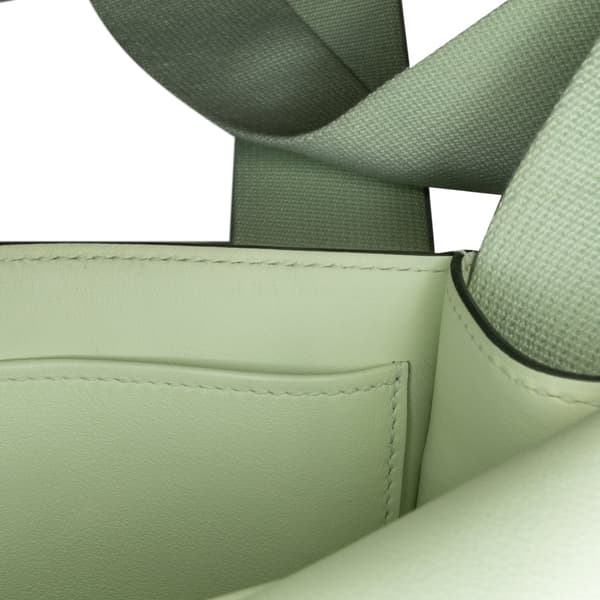 Pre-owned Hermès Chevre Mysore Geta Green