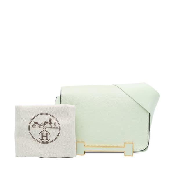 Pre-owned Hermès Chevre Mysore Geta Green