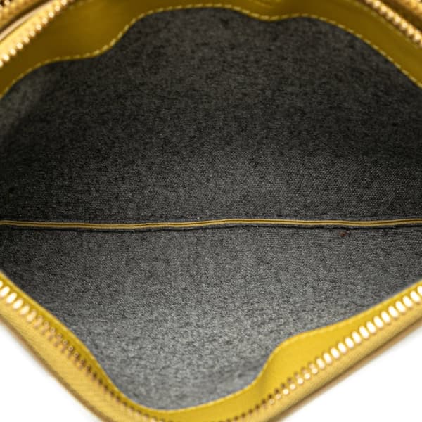 Pre-owned Celine Large Lambskin Trio Crossbody Yellow