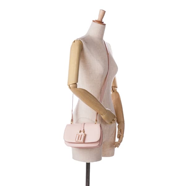 Pre-owned Tom Ford Calfskin Lock Crossbody Pink