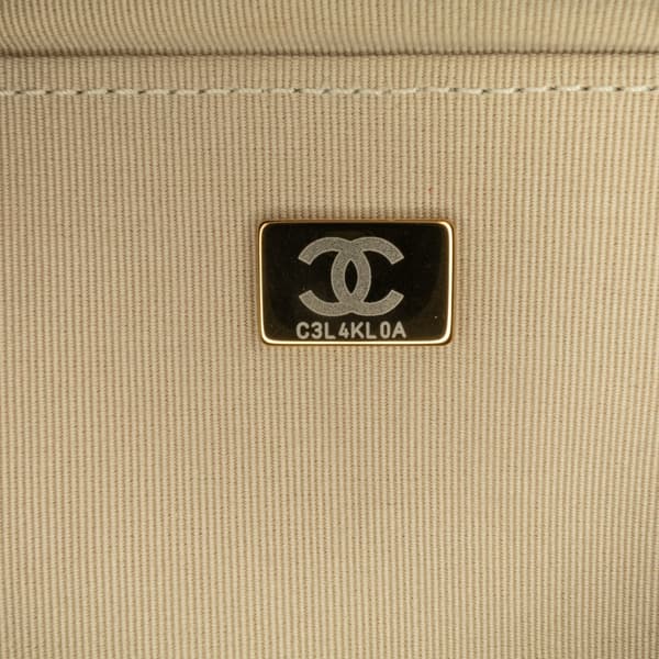 Pre-owned Chanel Mini Metallic Lambskin Like a Wallet Flap Bag Pink