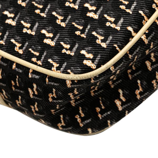 Pre-owned Chanel Canvas Lucky Clover Camera Bag Black