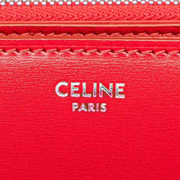 Pre-owned Celine Medium Calfskin Classic Box Red