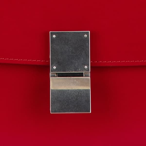 Pre-owned Celine Medium Calfskin Classic Box Red
