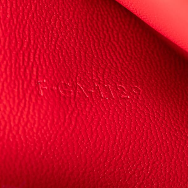 Pre-owned Celine Medium Calfskin Classic Box Red