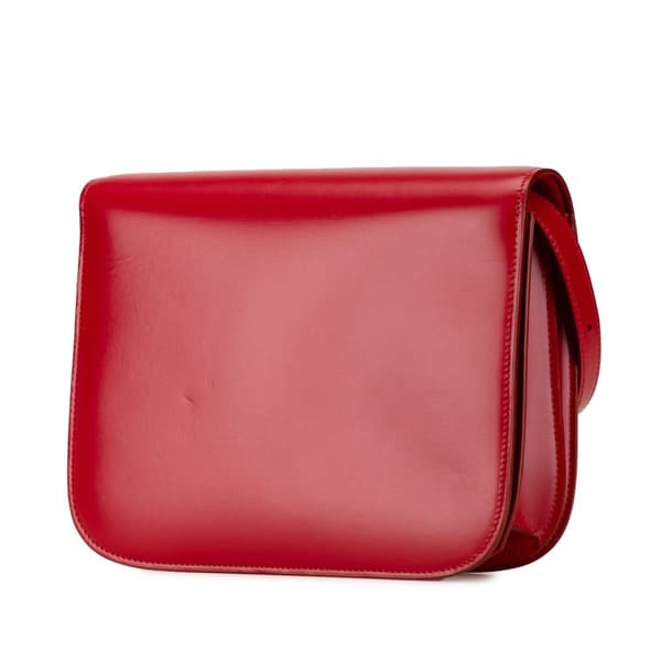 Pre-owned Celine Medium Calfskin Classic Box Red