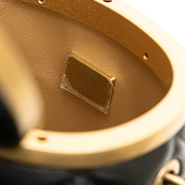 Pre-owned Chanel Mini Lambskin Crown Box Bag Black