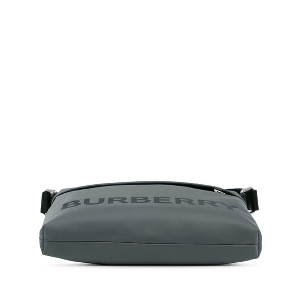 Pre-owned Burberry Nylon Econyl Logo Neo Crossbody Gray