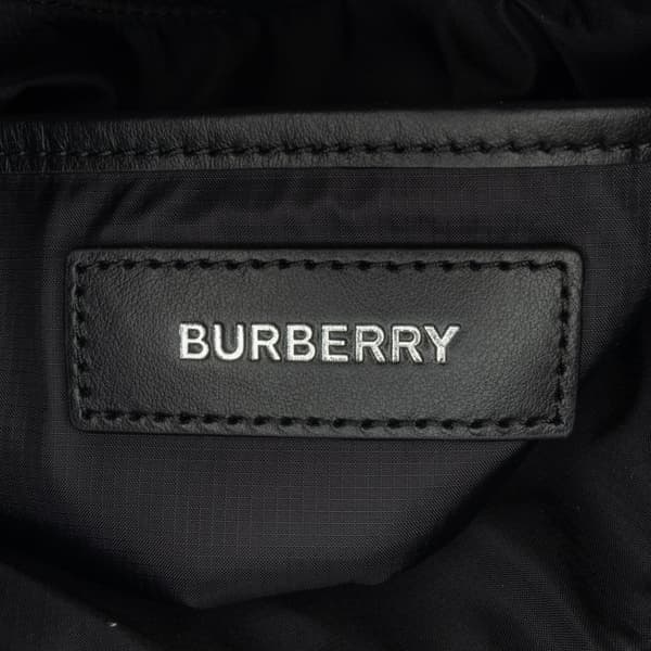 Pre-owned Burberry Nylon Econyl Logo Neo Crossbody Gray