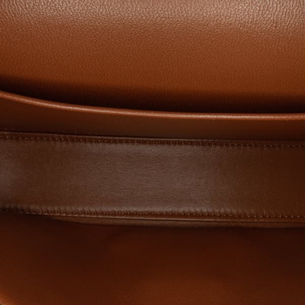 Pre-owned Celine Leather Triomphe Claude Shoulder Bag Brown