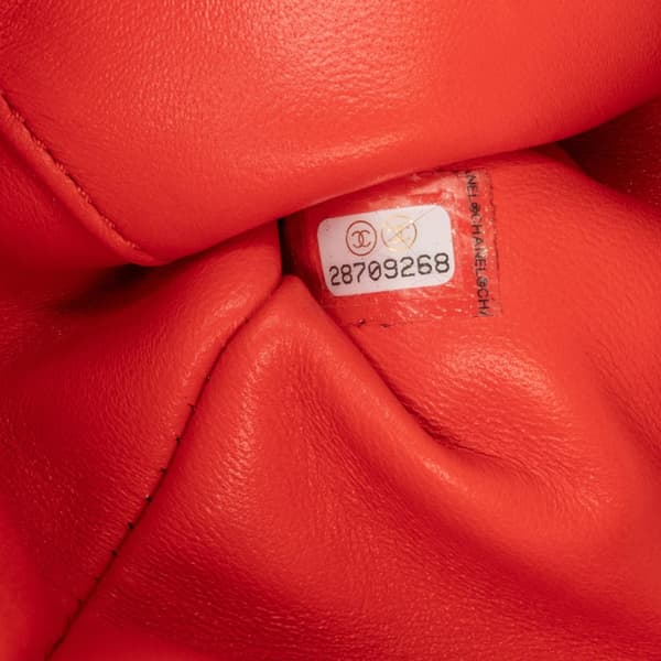 Pre-owned Chanel CC Faux Fur and Quilted Lambskin Single Flap Red