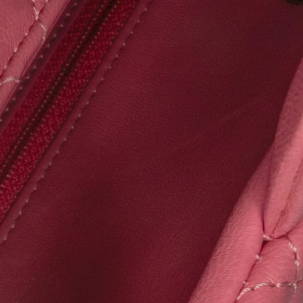 Pre-owned Chanel Mini Square Classic Lambskin Single Flap Pink