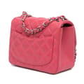 Miniatyrbild 2 av 10: Pre-owned Chanel Mini Square Classic Lambskin Single Flap Pink