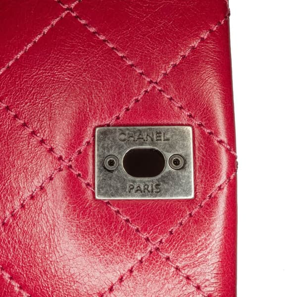 Pre-owned Chanel CC Lambskin and Tweed Flap Red