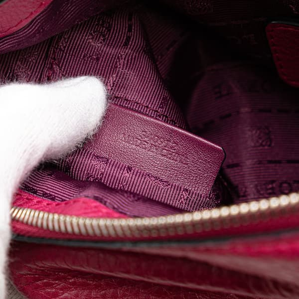 Pre-owned LOEWE Leather Heritage Crossbody Pink