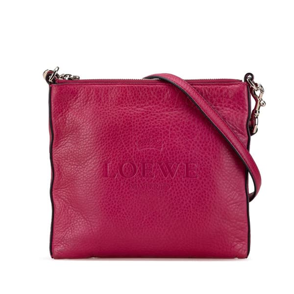 Pre-owned LOEWE Leather Heritage Crossbody Pink