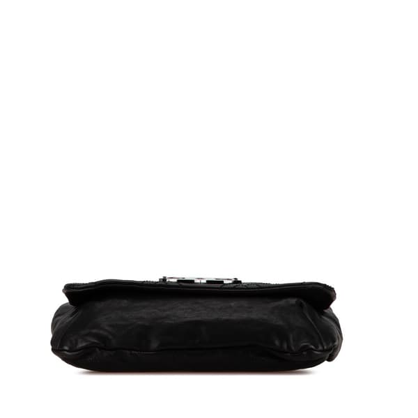 Pre-owned Chanel Quilted Calfskin Double Stitch Crossbody Black