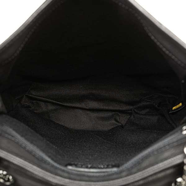 Pre-owned Chanel Quilted Calfskin Double Stitch Crossbody Black