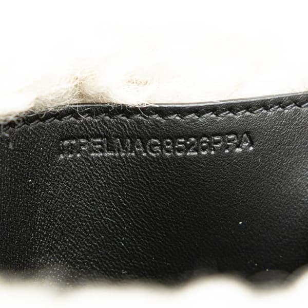 Pre-owned Burberry Medium Shearling Trimmed Coated Canvas Lola Crossbody Black