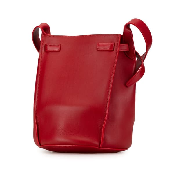 Pre-owned Celine Leather Big Bag Bucket Crossbody Red
