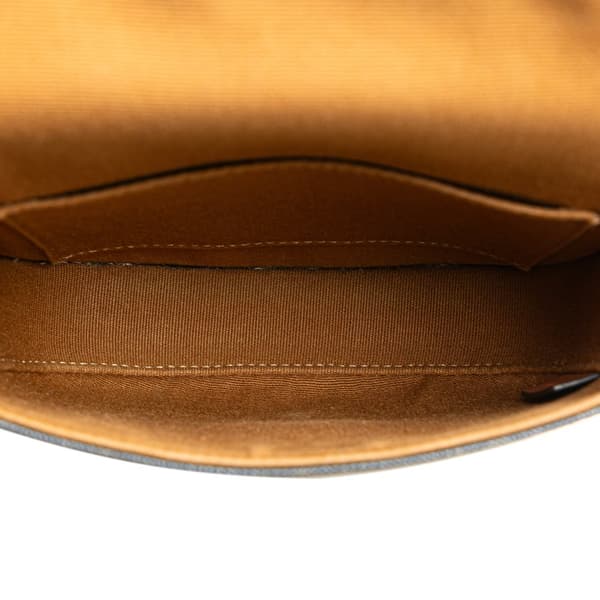 Pre-owned Celine Mini Triomphe Coated Canvas Besace Crossbody Brown