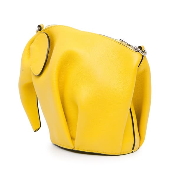 Pre-owned LOEWE Mini Calfskin Elephant Crossbody Yellow