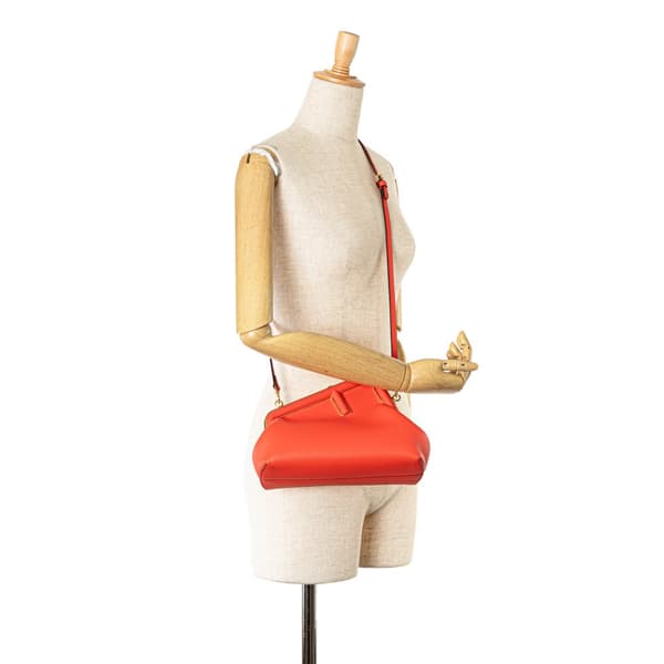 Pre-owned Fendi Small Nappa Fendi First Red
