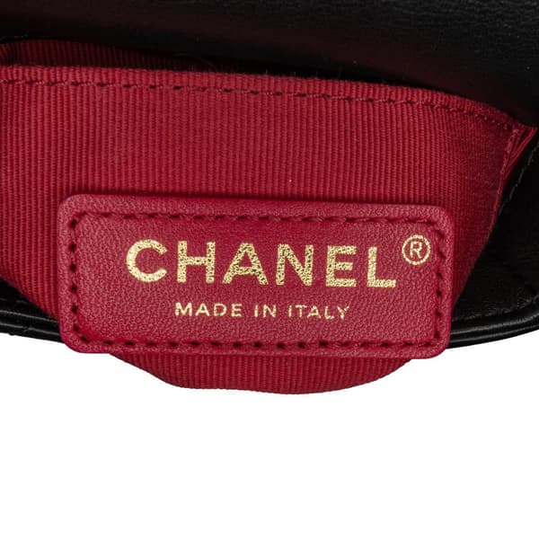 Pre-owned Chanel Mini Quilted Calfskin Framing Chain Flap Black
