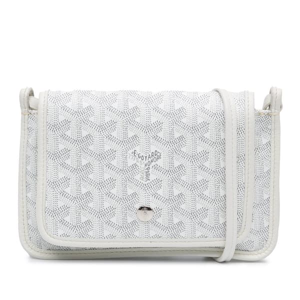 Pre-owned Goyard Goyardine Plumet Pocket Wallet White