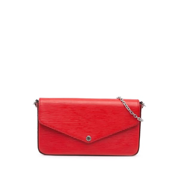 Pre-owned Louis Vuitton Epi Pochette Felicie Red