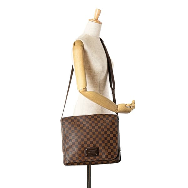 Pre-owned Louis Vuitton Damier Ebene Brooklyn MM Brown