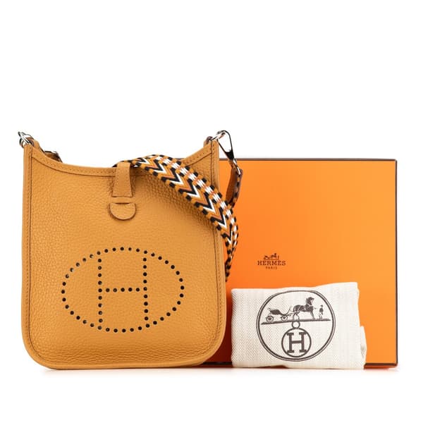 Pre-owned Hermès Clemence Evelyne Amazone 16 Brown