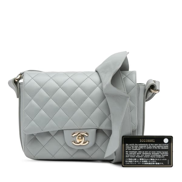 Pre-owned Chanel Quilted Calfskin Bolero de Chanel Flap Gray