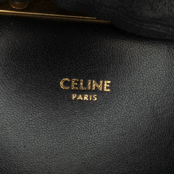 Pre-owned Celine Embroidered Canvas Triomphe Crossbody White