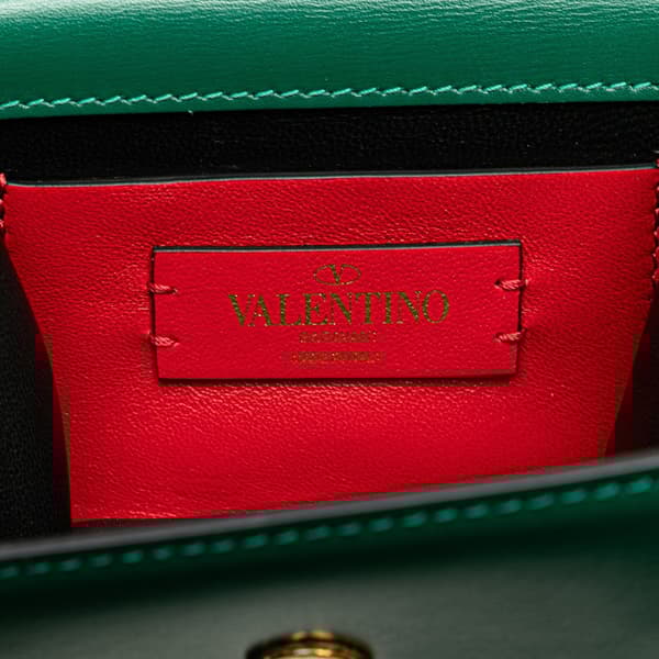 Pre-owned Valentino Micro Leather VSling Crossbody Green