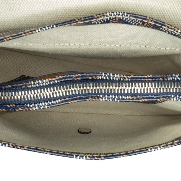 Pre-owned Goyard Goyardine Plumet Pocket Wallet Blue
