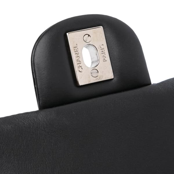 Pre-owned Chanel Mini Square Classic Patent Single Flap Black