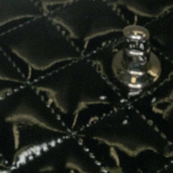 Pre-owned Chanel Mini Square Classic Patent Single Flap Black