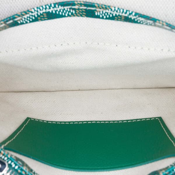 Pre-owned Goyard Goyardine Plumet Pocket Wallet Green