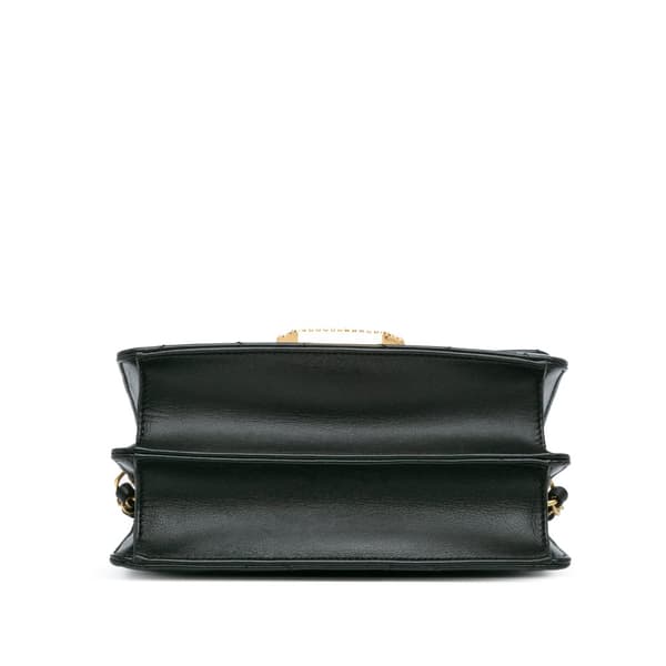 Pre-owned Chanel Quilted Lambskin Octagonal Buckle Crossbody Black
