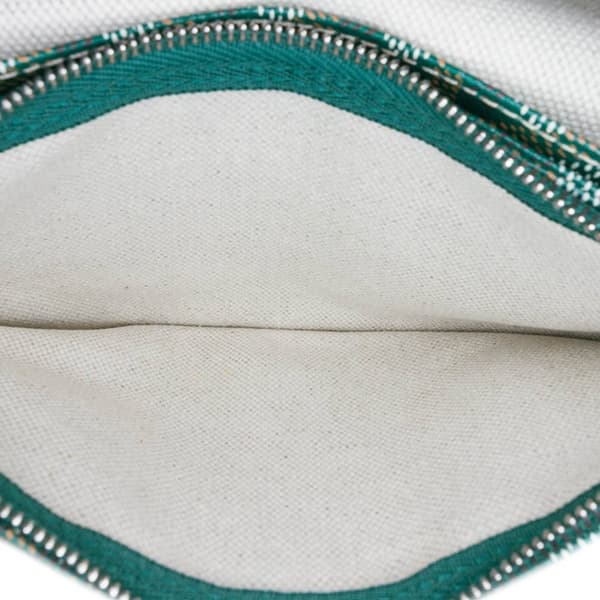 Pre-owned Goyard Goyardine Plumet Pocket Wallet Green