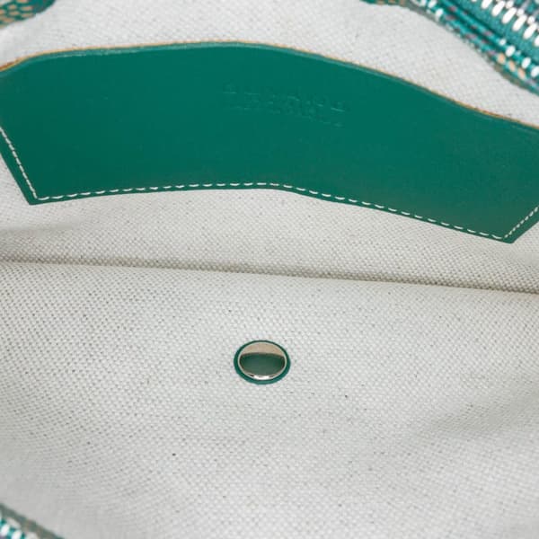 Pre-owned Goyard Goyardine Plumet Pocket Wallet Green