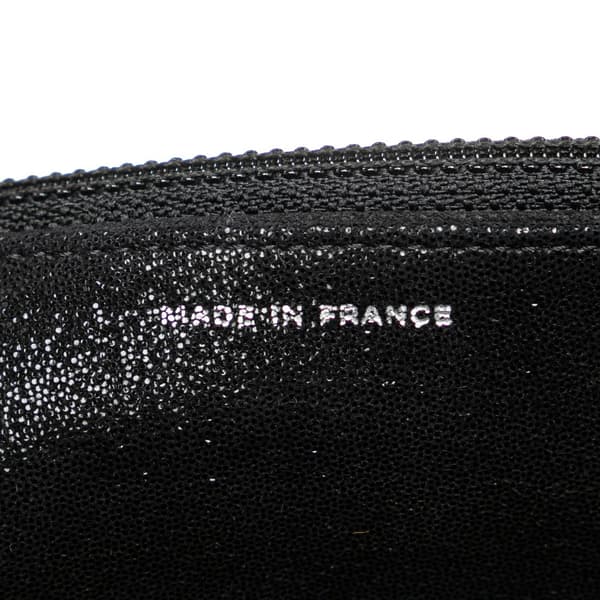 Pre-owned Chanel Iridescent Caviar Crystal CC Wallet On Chain Black