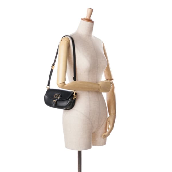Pre-owned Dior Calfskin Bobby East West Crossbody Black