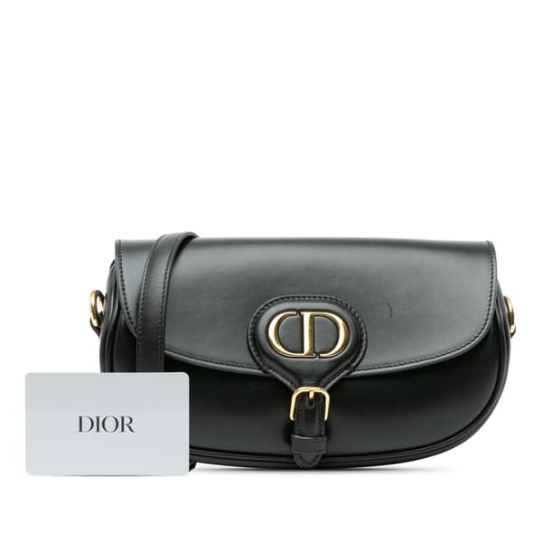 Pre-owned Dior Calfskin Bobby East West Crossbody Black